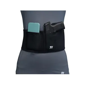 Rounded Medium Belly Band Holster Ambidextrous Universal Neoprene Black