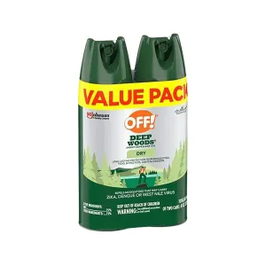 OFF! Sportsmen Deep Woods Bug Spray 8oz Aerosol 2pk