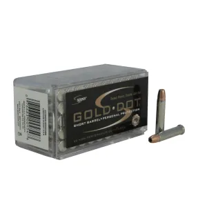 Speer Gold Dot Short Barrel 22 Winchester Magnum Rimfire (WMR) Ammo 40 Grain Jacketed Hollow Point Box of 500 (10 Boxes of 50)