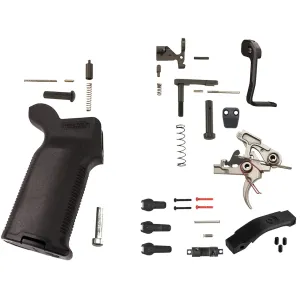 AR-STONER Competition Enhanced Lower Parts Kit with Magpul Bad Lever, Magazine Release Button, Trigger Guard and MOE K2+ Grip Black