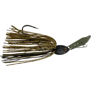 6th Sense Fixed Jigsaw Bladed Jig Green Pumpkin Black 1/4 oz