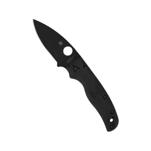Spyderco Shaman Lightweight Pocket Knife 3.58" Drop Point CTS-BD1 Black DLC Blade Fiberglass Reinforced Nylon (FRN) Handle Black