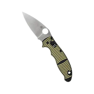 Spyderco Manix 2 Salt Pocket Knife 3.37" Drop Point CPM MagnaCut Satin Blade G-10 Handle Black/Yellow