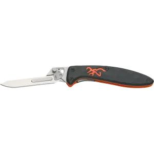 Browning Primal Scalpel Pocket Knife 2.75" Scalpel Point Stainless Steel Stainless Blade Polymer Handle Black