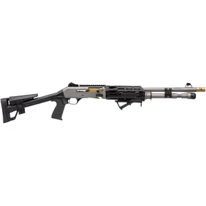 Panzer Arms M4 Pro AI Semi Automatic 12 Gauge Shotgun 18.5" Gray Barrel Black Pistol Grip