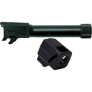 Faxon Duty Series Threaded Barrel for Sig Sauer P365 with EXOS-525 Compensator Black
