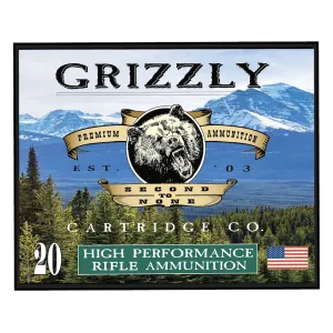 Grizzly Cartridge Match Grade 338 Lapua Magnum Ammo 300 Grain Jacketed Hollow Point Boat Tail Box of 20