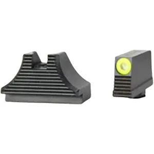 Angry Bear Arms JRO Edition Optic Height Night Sight Set for Glock MOS 17, 19, 22, 26, 45 Tritium/Black