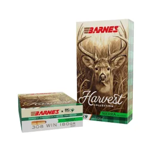 Barnes Harvest Collection 308 Winchester Ammo 180 Grain Sierra Pro-Hunter Jacketed Soft Point Box of 20
