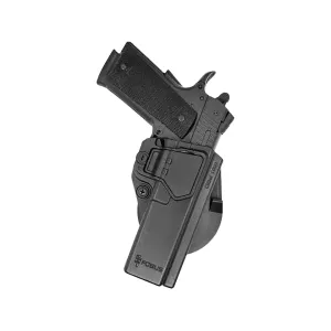 Fobus PRO OWB Holster Right Hand 1911 Government with Rail, 2011 with Rail Polymer Black