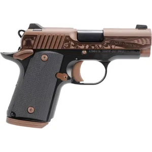 Kimber Micro 9 250th Anniversary 9mm Luger Pistol 3.15" Barrel 7+1 Round Bronze Slide Black Grip Bronze Frame