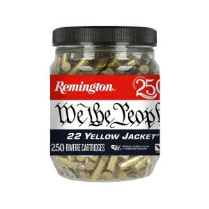 Remington Yellow Jacket USA 250th We The People Edition 22LR Ammo 33 Grain Plated Hollow Point Bottle of 250 Bulk