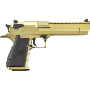 Magnum Research Desert Eagle MK19 50 Action Express Pistol 6" Barrel 7+1 Round Gold Slide Black Grip Gold Frame