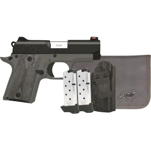 Kimber Micro 9 RTC Bundle 9mm Luger Pistol 3.15" Barrel 7+1 Round Black Slide Gray Grip Gray Frame