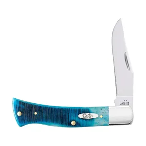 Case Axe Handle Pocket Knife 2.74" Clip Point Tru-Sharp Polished Blade Bone Handle Caribbean Blue