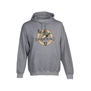 Browning Men's Vintage Emblem Hoodie Heather Gray XL