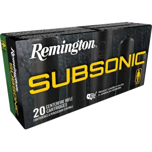 Remington Subsonic 45-70 Government Ammo 300 Grain Bonded Jacketed Hollow Point Box of 20