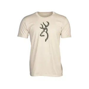 Browning Men's HT Buckmark Short Sleeve Crew Neck T Shirt Tan Medium
