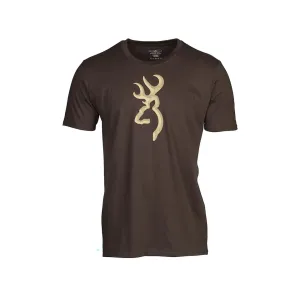 Browning Men's HT Buckmark Short Sleeve Crew Neck T Shirt Brown XL