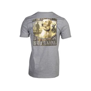 Browning Men's Driftbound Short Sleeve Crew Neck T Shirt Heather Gray Medium