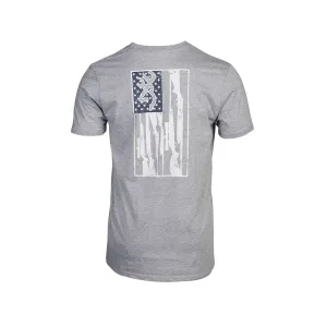 Browning Men's Legacy Flag Short Sleeve Crew Neck T Shirt Heather Gray 2XL