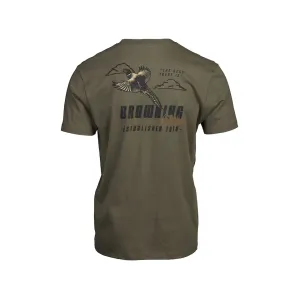 Browning Men's Rooster Short Sleeve Crew Neck T Shirt Green Large