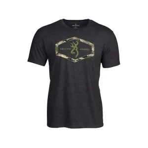 Browning Men's Hexlock Short Sleeve Crew Neck T Shirt Dark Gray Large