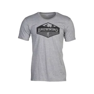 Browning Men's Hillside Short Sleeve Crew Neck T Shirt Heather Gray 2XL
