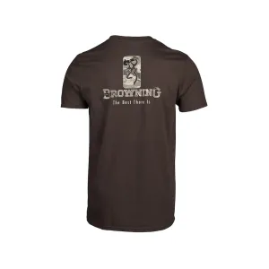 Browning Men's Emblem Short Sleeve Crew Neck T Shirt Brown Large