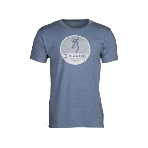 Browning Men's Circuit Short Sleeve Crew Neck T Shirt Blue Large