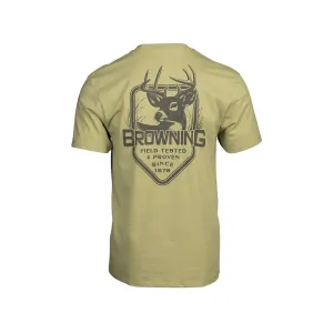Browning Men's Glenn Short Sleeve Crew Neck T Shirt Light Green Large
