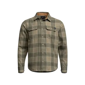Sitka Gear Men's Hardwood Heavyweight Flannel Shirt Dark Green Sage Plaid Large