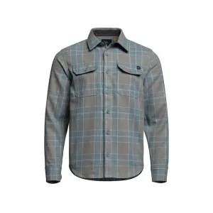 Sitka Gear Men's Hardwood Heavyweight Flannel Shirt Gravel Blue Fall Plaid Large