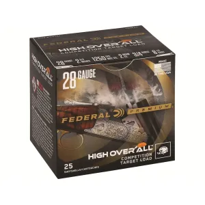 Federal Premium High Over All 28 Gauge Ammo 2-3/4" #8-1/2 Lead Shot 3/4 oz 1250fps Case of 250 (10 Boxes of 25)