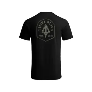 Sitka Gear Men's Broadhead Crest Short Sleeve Crew Neck T Shirt Sitka Black 2XL