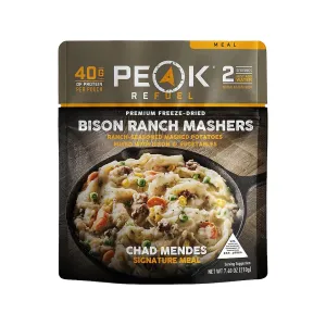 Peak Refuel Chad Mendes Signature Meal Bison Ranch Mashers Freeze Dried Food