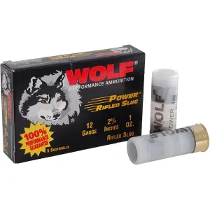 Wolf Power 12 Gauge Rifled Slug 2-3/4" 1oz Box of 10