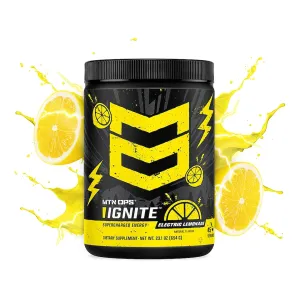 MTN OPS Ignite Energy Drink Powder Electric Lemonade 45 Servings