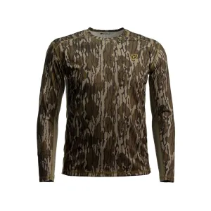 Blocker Outdoors Men's Angatec Performance Long Sleeve Crew Neck T Shirt Mossy Oak Original Bottomland 2XL