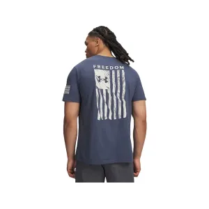 Under Armour Men's Freedom Flag Short Sleeve Crew Neck T Shirt Downpour Gray/Summit White Medium