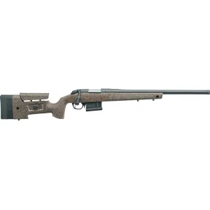 Bergara B-14 HMR Bolt Action Rifle 25 Creedmoor 24" Graphite Black Threaded Barrel Graphite Black Frame Tan/Black Chassis