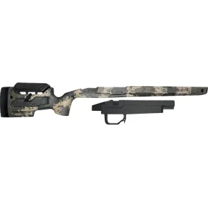 Grayboe Core Rifle Stock with Mini Chassis System Right Hand Carbon Dune Camo Short Action Tikka T3