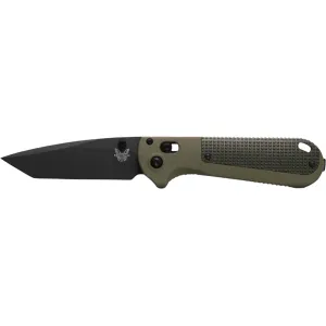 Benchmade Redoubt Pocket Knife 3.53" Tanto Point CPM D2 Black Blade Grivory Handle Ranger Green