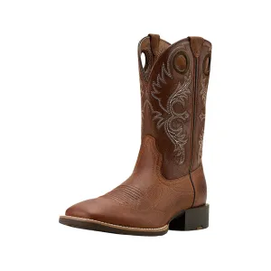 Ariat Men's Sport Rodeo Cowboy Boots Leather Aged Tan Elephant Print/Luna Tan 7.5 D
