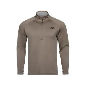 First Lite Men's Approach Quarter Zip Shirt Walnut Large