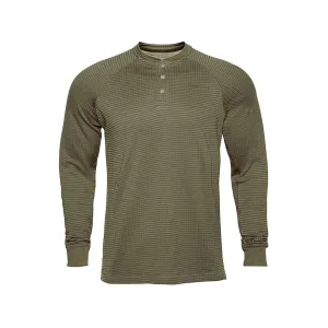 First Lite Men's ThermaGrid Long Sleeve Henley Shirt Morel Large