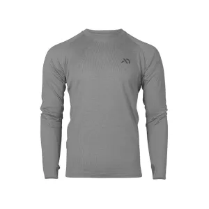 First Lite Men's Wick Long Sleeve Base Layer Shirt Heather Gray Large