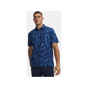 Under Armour Men's Matchplay Printed Short Sleeve Polo Aegean Blue/Academy Medium