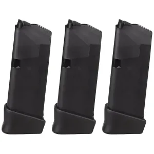 Glock 26 Gen 5 Magazine 9mm Luger 12-Round Polymer Black 3PK