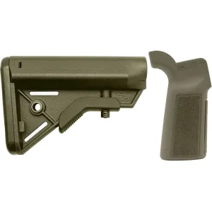 B5 Systems Bravo Collapsible AR-15 Stock with Type 23 Grip Olive Drab